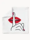 Jonathan Adler Салфетка сервировочная коктейльная Lips изо льна, 15х15 см — фото 5