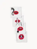 Jonathan Adler Салфетка сервировочная коктейльная Lips изо льна, 15х15 см — фото 7