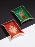 Jonathan Adler Поднос декоративный Tiger из фарфора, 18 x 13 см — фото 5