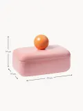 &klevering Коробка для хранения Orb из доломита с крышкой, Ш 23 × Г 14 см, Cool Pink — фото 2