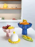 &klevering Миска декоративная ручной росписи Sun, диаметр 25 см, Ø 25 × В 19 см, Синий — фото 6