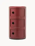 Kartell Столик приставной Componibili, 3 модуля, Ø 32 × В 59 см, Бордовый — фото 1