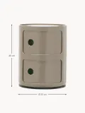 Kartell Столик приставной Componibili, 2 модуля, Ø 32 × В 40 см, Greige — фото 2