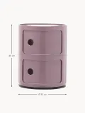Kartell Столик приставной Componibili, 2 модуля, Ø 32 × В 40 см, Лавандовый — фото 2