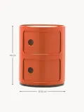 Kartell Столик приставной Componibili, 2 модуля, Ø 32 × В 40 см, Оранжевый — фото 2