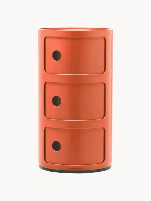 Kartell Столик приставной Componibili, 3 модуля, Ø 32 × В 59 см, Оранжевый