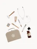 Kids Concept Набор игрушек Kids' Hub доктор, деревянный чемоданчик 20х15х8 см и 7 предметов, бежевый — фото 3