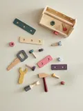 Kids Concept Набор игрушек Kids' Hub инструменты деревянные в ящике 23х15х14 см, 19 предметов — фото 5