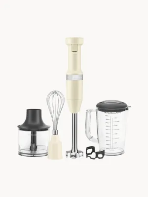 Блендер погружной KitchenAid Classic, набор 6 предметов с чашей 1 л и измельчителем, кремово-белый