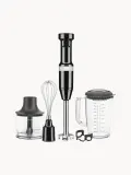 KitchenAid Блендер погружной Classic с мерной чашей 1 л, венчиком и измельчителем, набор 6 предметов, чёрный глянцевый — фото 1
