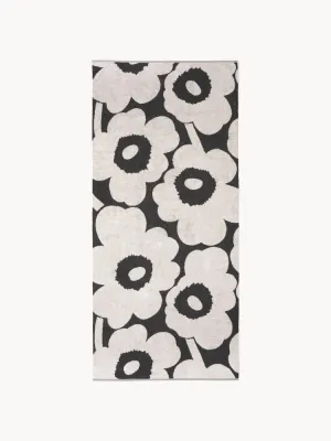 Marimekko Полотенце банное Unikko двустороннее, молочно-белое с антрацитовым