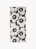 Marimekko Полотенце банное Unikko двустороннее, молочно-белое с антрацитовым — фото 1