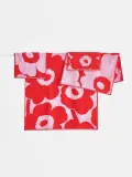 Marimekko Полотенце банное Unikko двустороннее, бледно-розовое с красным — фото 4