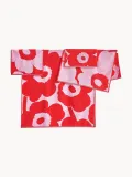 Marimekko Полотенце банное Unikko двустороннее, бледно-розовое с красным — фото 6