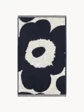 Marimekko Полотенце банное Unikko двустороннее, молочно-белое с темно-синим — фото 5