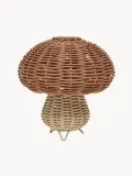 OYOY Mini Настольный светильник Mushroom из натурального ротанга ручного плетения, диаметр 15 см, светло-бежевый — фото 1
