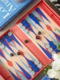 Printworks Настольная игра нарды Backgammon Classic в футляре-книге для двух игроков, 22х21х5 см, коралловая с синим — фото 5