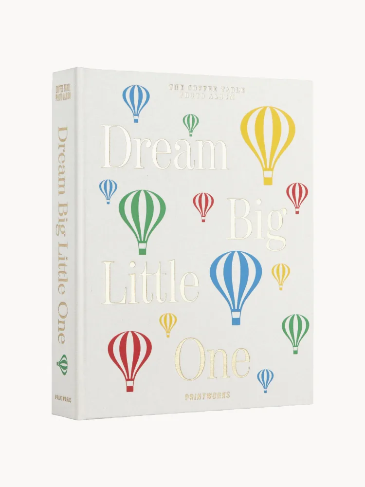 Printworks Фотоальбом Dream Big Little One детский на 30 страниц с тканевой обложкой, 33х27 см, белый