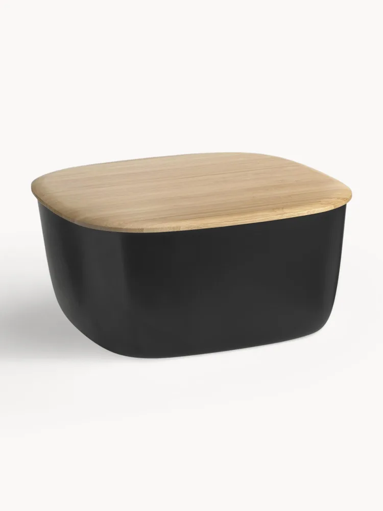 Хлебница RIG-TIG by stelton Box It с бамбуковой крышкой, чёрная