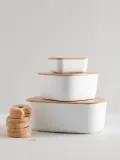 Хлебница RIG-TIG by stelton Box It с бамбуковой крышкой, белая — фото 4