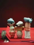 Rosenthal Ваза Do Not Litter из бисквитного фарфора в форме пакета высотой 9 см — фото 2