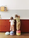 Балансир детский Stapelstein Mini, набор из 6 дисков для игры и равновесия, 14х6 см, разноцветный пастельный — фото 7