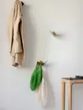 Umage Вешалка настенная Butterflies с полкой для мелочей, 17х9 см, шалфейный зелёный и светлое дерево — фото 5