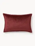 Westwing Collection Наволочка декоративная Shannon из букле, Ш 40 × Д 60 см, Бордовый — фото 1