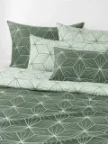 Westwing Collection Пододеяльник Ilda из хлопка ренфорсе, шалфейный зеленый — фото 1