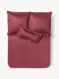 Westwing Collection Простыня Premium из хлопкового сатина, бордовая — фото 8