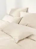 Westwing Collection Пододеяльник Debbie из перкали, Ш 135 × Д 200 см, Светлый бежевый — фото 1