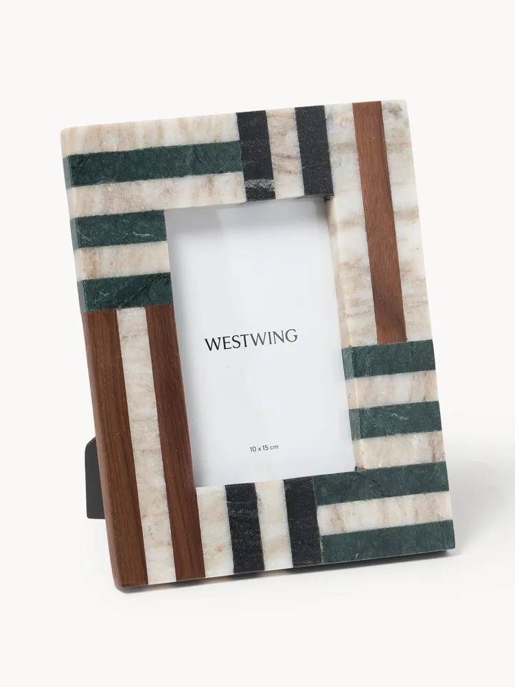 Westwing Collection Фоторамка Mauricio из мрамора и ореха, два размера