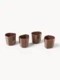 Westwing Collection Набор чашек для эспрессо Joana, 4 предмета, Ø 6 × В 6 см, 60 мл, Тёмный коричневый — фото 3