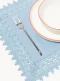 Westwing Collection Комплект подкладок с кружевом Flavia, 2 шт, Ш 45 × Д 50 см, Светлый синий — фото 5