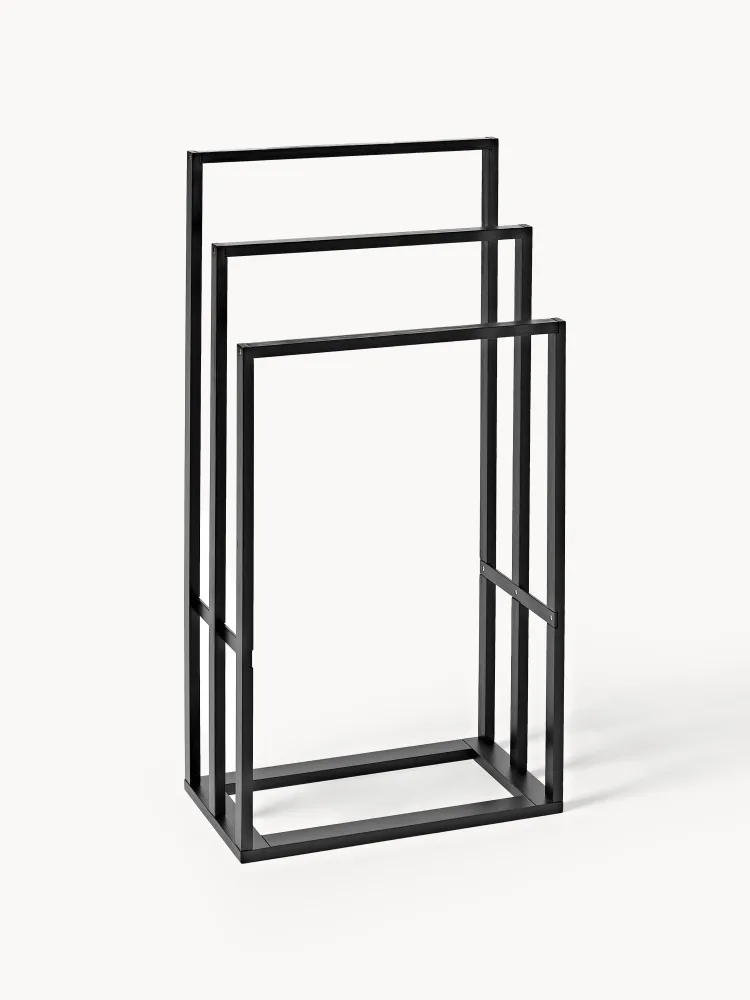Westwing Collection Держатель для полотенец Kit из бамбука, Ш 42 × В 82 см, Чёрный