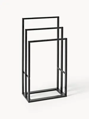 Westwing Collection Держатель для полотенец Kit из бамбука, Ш 42 × В 82 см, Чёрный