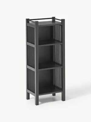 Westwing Collection Стеллаж для ванной Drake с 3 полками, Ш 28 × В 70 см, Чёрный