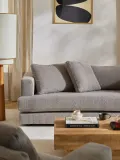 Westwing Collection Подушка декоративная Tribeca из ткани букле, 50х50 см, серая — фото 5