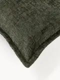 Westwing Collection Наволочка декоративная Shannon, Ш 40 × Д 60 см, Тёмный зелёный — фото 2