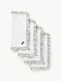Westwing Collection Салфетка сервировочная Melony из хлопка с вышивкой и оборкой, 45х45 см, зелёная — фото 1