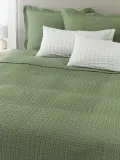 Westwing Collection Покрывало Orville вафельное оливковое — фото 8