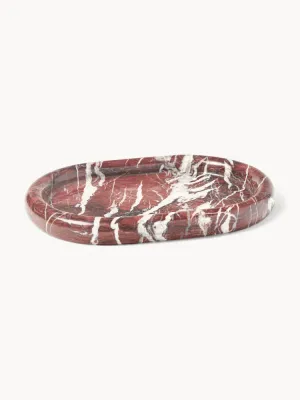 Westwing Collection Поднос декоративный Maba из мрамора, 30 x 21 см, Ш 30 × В 21 см, Бордовый