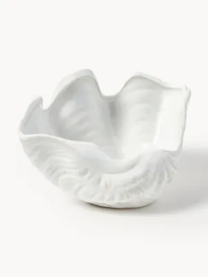 Westwing Collection Миска декоративная Mar из каменной керамики, Ш 18 × В 11 см, Белый