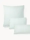 Westwing Collection Наволочка Javon из хлопковой фланели 40х80 см, Ш 40 × Д 80 см, Мятный зелёный — фото 1
