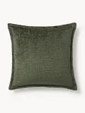 Westwing Collection Наволочка декоративная Shannon букле тёмно-зелёная — фото 6
