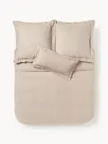 Westwing Collection Пододеяльник Linna льняной с кантом бледно-розовый — фото 2