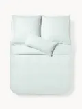 Westwing Collection Пододеяльник Javon из хлопковой фланели, 135х200 см, Ш 135 × Д 200 см, Мятный зелёный — фото 6
