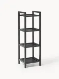 Westwing Collection Стеллаж для ванной Kit высокий, Ш 31 × В 95 см, Чёрный — фото 1