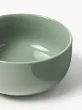 Westwing Collection Набор мисок Nessa из твёрдого фарфора, 4 предмета, Ø 14 × В 6 см, Шалфейный зелёный — фото 4