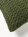 Westwing Collection Наволочка декоративная Adyna, Ш 50 × Д 50 см, Тёмный зелёный — фото 3